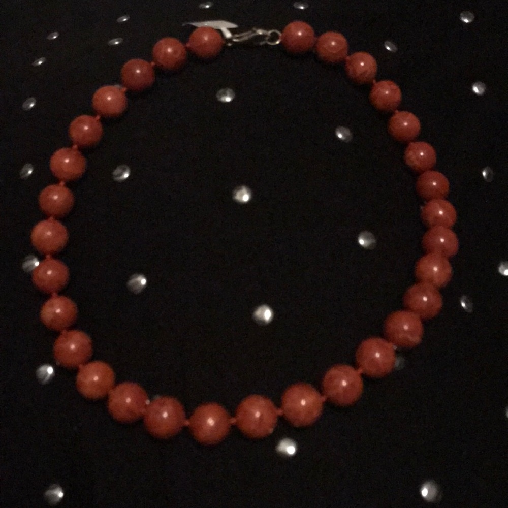 Beautiful Sponge Red Coral bead necklace 🎁💝😍